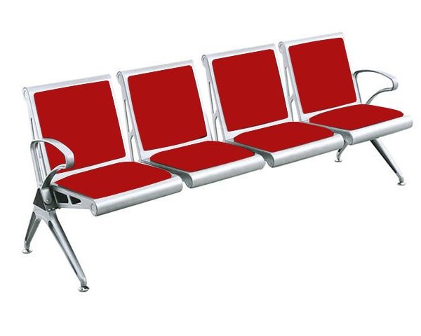 BANQUETTE 4 PLACES PU EM-4-H ROUGE 233X17X13