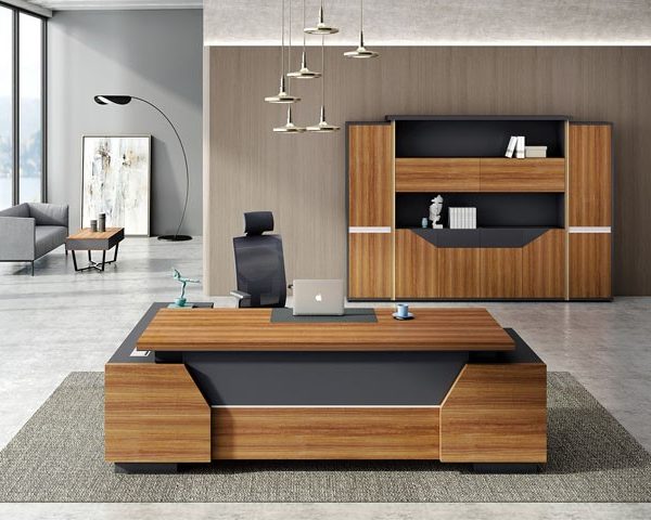 BUREAU DIRECTION RIGHT CSA01-2418 2400*1800*750 CLR SA19+Light grey