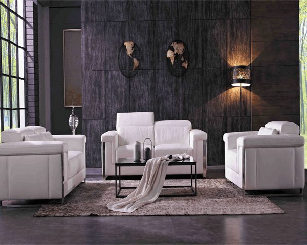 SALON CUIR 6 PLACES FM307 WEBY COULEUR COFFEE LA04