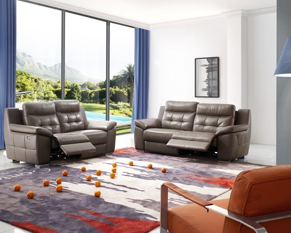 SALON CUIR 7 PLACES SE-660 COULEUR A90 NOIRE