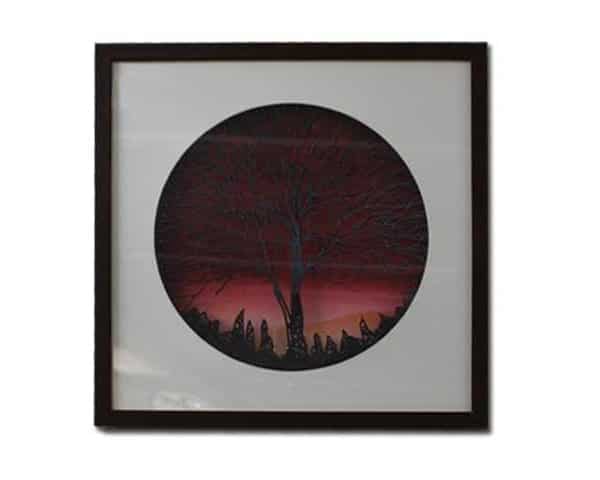 TABLEAU D'ART 60*60 MARRON