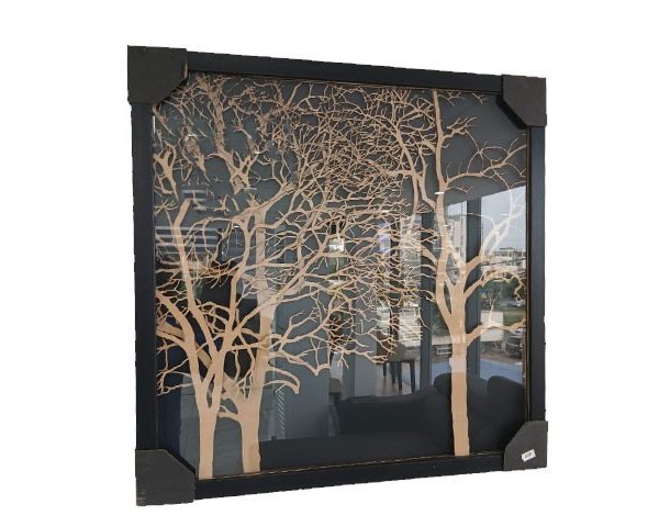 TABLEAU D'ART 60*60 NOIR