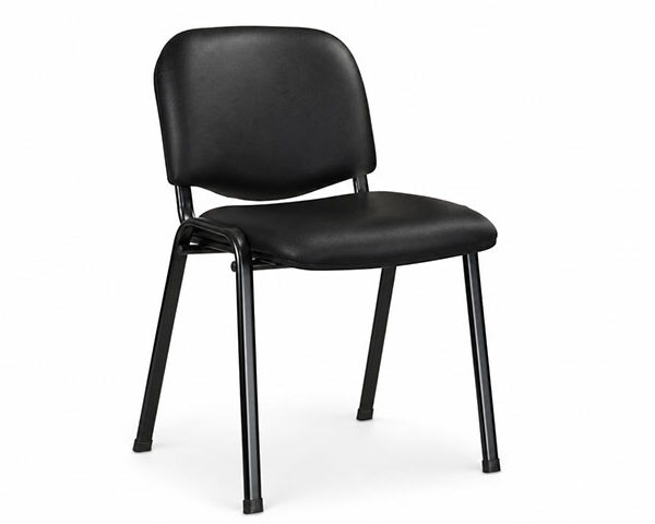 CHAISE VISITEUR PU M9-1 NOIRE SANS ACCOUDOIR