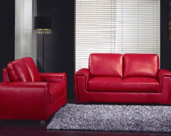 SALON CUIR 6 PLACES FM078 GRIMM COULEUR IVOIRE LA08