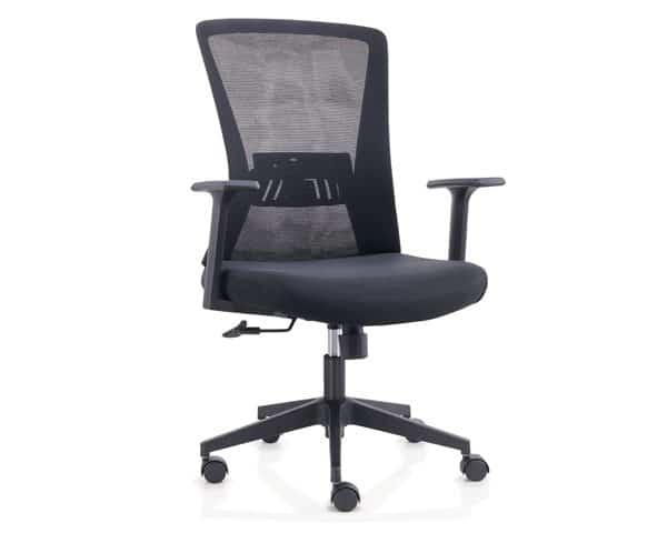 FAUTEUIL SECRETAIRE A MAILLE FLORENCE-BB NOIR