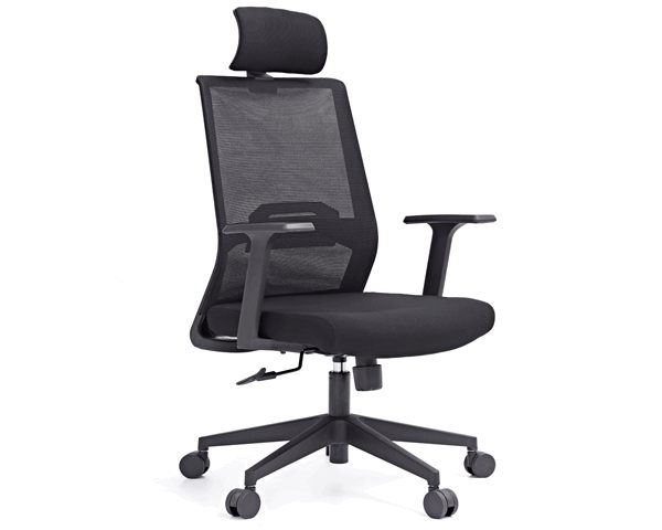 FAUTEUIL DOSSIER HAUT A MAILLE D1-518AB NOIR 55*61*120