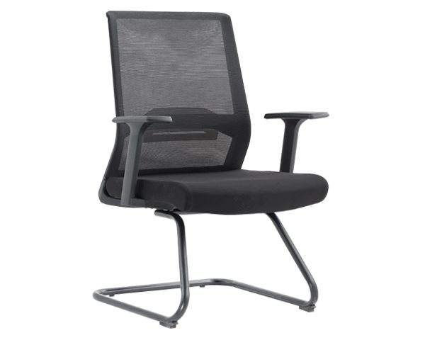 CHAISE VISITEUR A MAILLE D1-518CB NOIRE 55*61*100