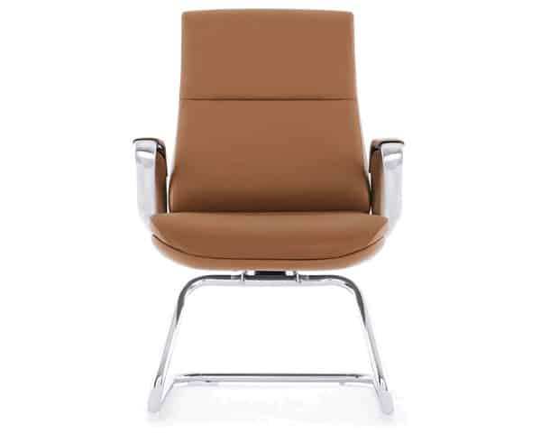 FAUTEUIL VISITEUR PU YS1812C MARRON 77*64*38