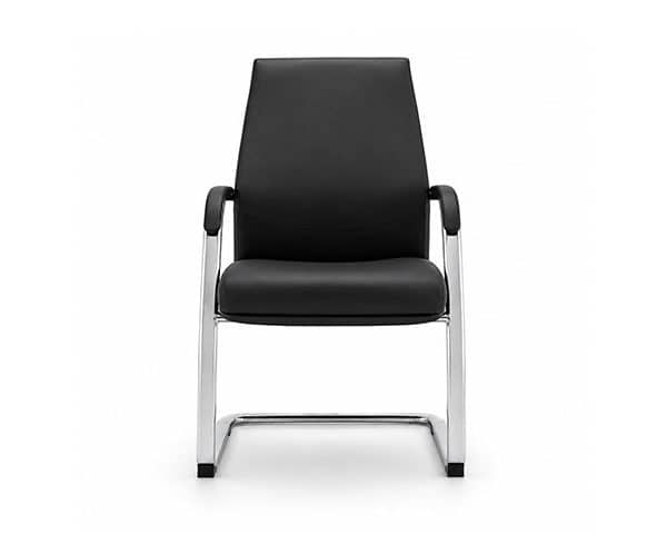 FAUTEUIL VISITEUR PU YS-1517C NOIR 580*660*965