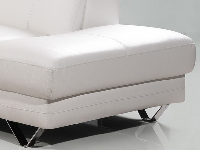 SALON CUIR 5 PLACES ANGLE LD-535 COULEUR GRISE B49/BLANCHE B30