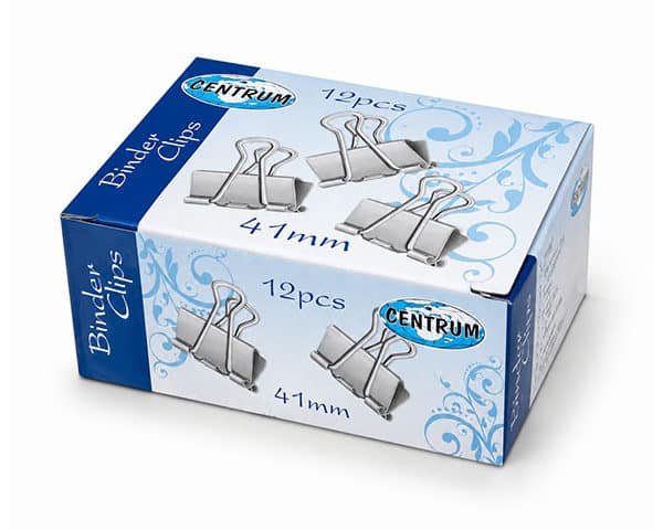 PINCE DOUBLE CLIP 41 MM BOITE DE 12 CENTRUM 81832