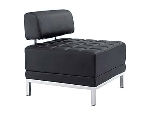 SALON DE BUREAU 1 PLACE PU SF-812B NOIR C4