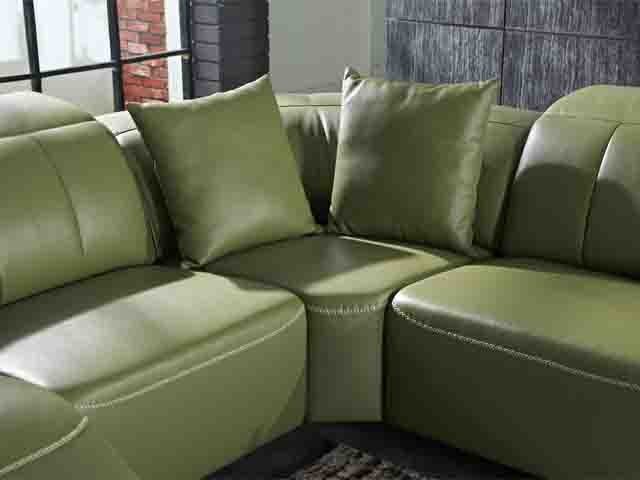 SALON CUIR 6 PLACES ANGLE FM306 ARIEL CLR MARRON FONCE LA04