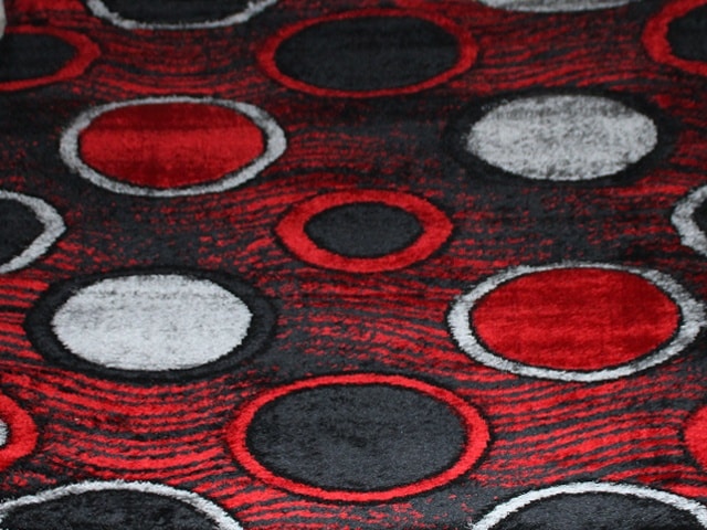 MOQUETTE RENK 200*290 3440 D ROUGE/NOIR/GRIS