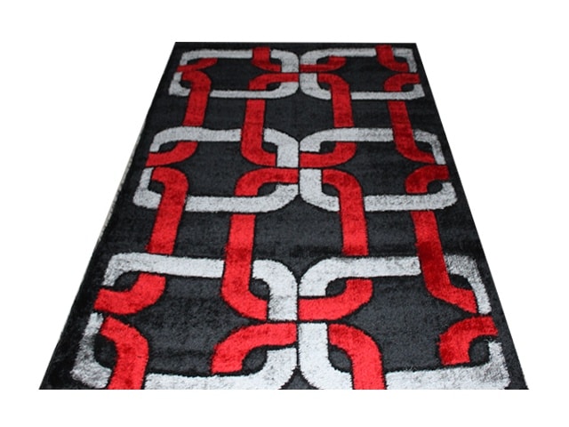 MOQUETTE RENK 200*290 3351 E ROUGE/NOIR/GRIS