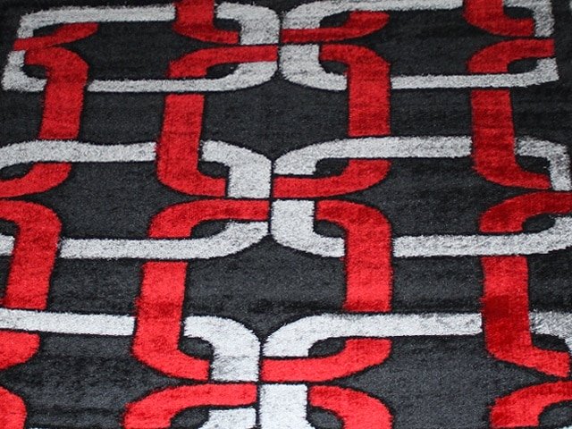 MOQUETTE RENK 200*290 3351 E ROUGE/NOIR/GRIS