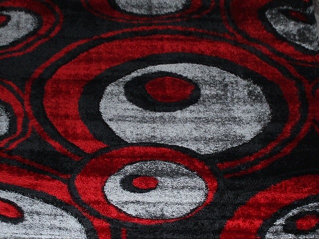 MOQUETTE RENK 200*290 3447 B ROUGE/NOIR/GRIS