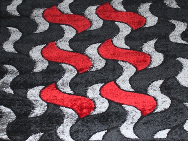 MOQUETTE RENK 200*290 3476 A ROUGE/NOIR/GRIS