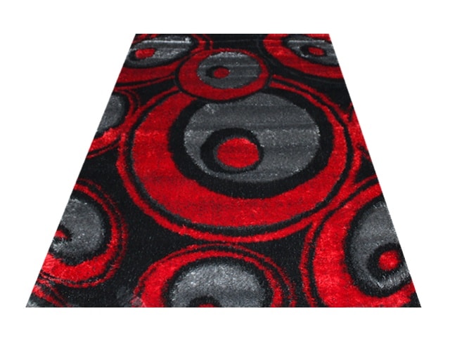 MOQUETTE SHAGY RENK 160*230 3447 B ROUGE/NOIR/GRIS