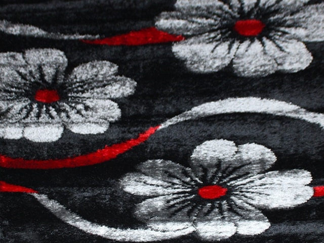 MOQUETTE SHAGY RENK 160*230 3399 C ROUGE/NOIR/GRIS