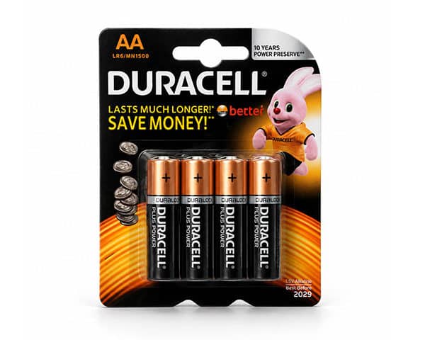 PILE DURACELL 1.5V AA LR06 MN1500 PQT DE 4