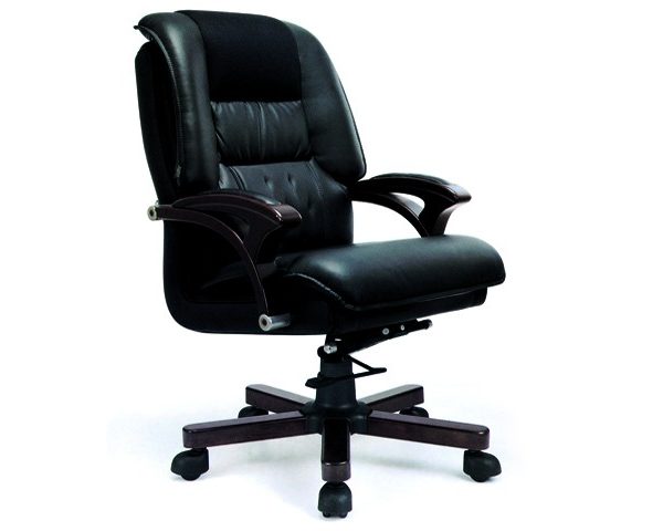 FAUTEUIL PRESIDENT CUIR 915 MARRON PIETEMENT EN BOIS 110*80*68