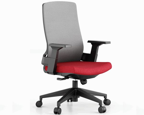 CHAISE SECRETAIRE D1-399BB ROUGE/GRIS