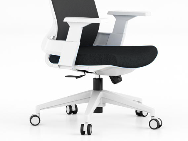 FAUTEUIL DOSSIER HAUT TISSU D1-399AW NOIR/BLANC