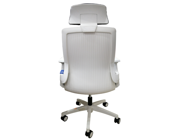 FAUTEUIL DOSSIER HAUT TISSU D1-399AW NOIR/BLANC