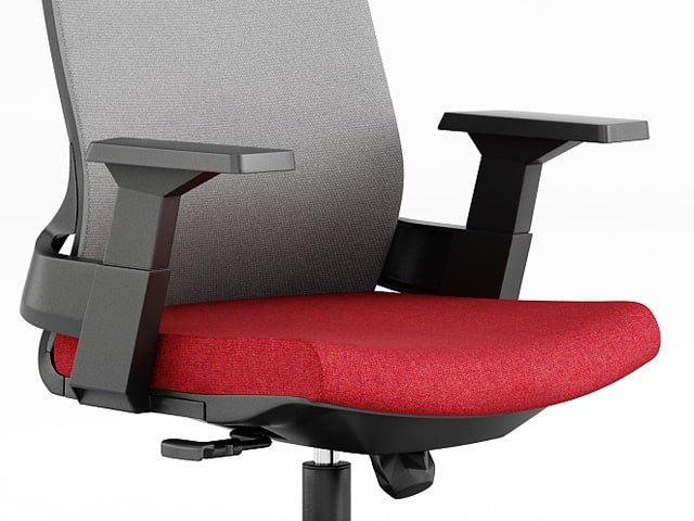 CHAISE SECRETAIRE D1-399BB ROUGE/GRIS