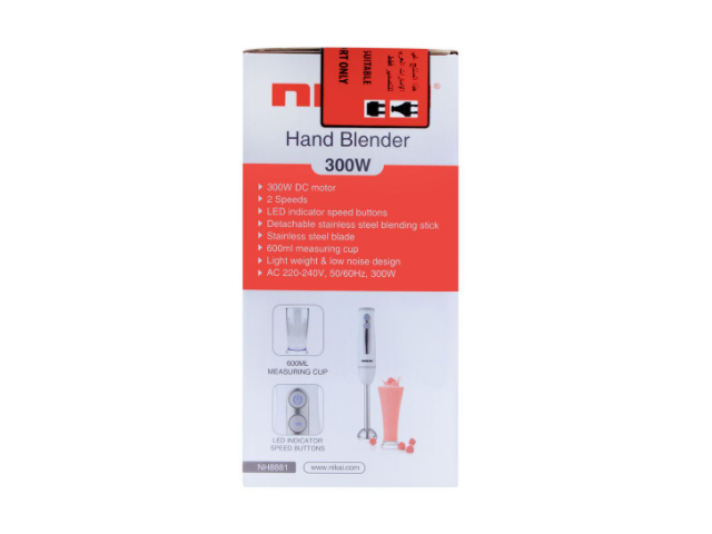 MIXEUR A MAIN NIKAI INOX NH8881 NOIR
