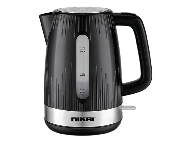 BOUILLOIRE ELECTRIQUE 1.7L NIKAI INOX NK 544P NOIR AVEC FILTRE