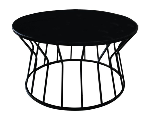 TABLE BASSE TIOSIS 120002 COULEUR NOIR 85X45X85