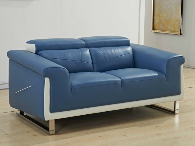 SALON CUIR 6 PLACES FM336 BLUM COULEUR GRIS FONCE LA07/ROUGE YMA1084