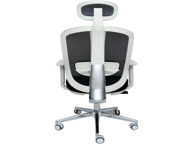 FAUTEUIL DOSSIER HAUT A MAILLE MS-05H NOIR-BLANC ORTHOPEDIQUE