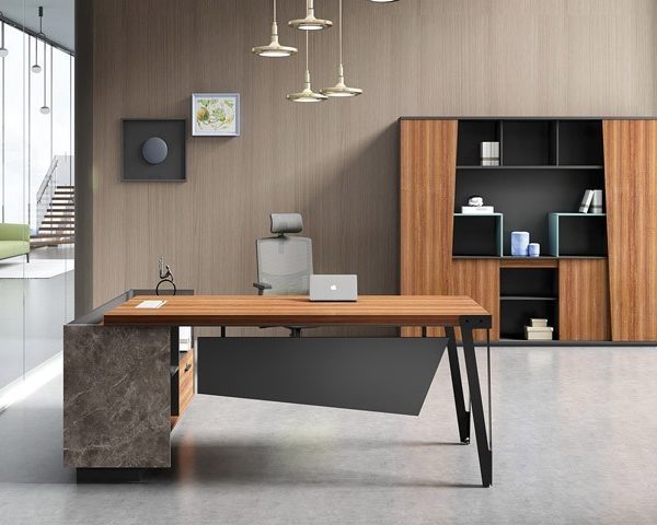 BUREAU DIRECTION RIGHT CSA03-2017 2000*1650*750 SA19+LIGHT GREY+SE19