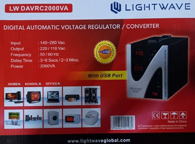REGULATEUR DE TENSION LIGHTWAVE 2000VA