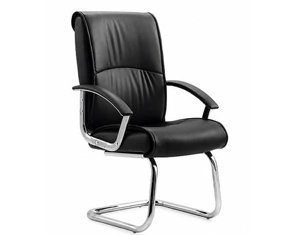 FAUTEUIL VISITEUR PU 111V NOIR 55*50*100