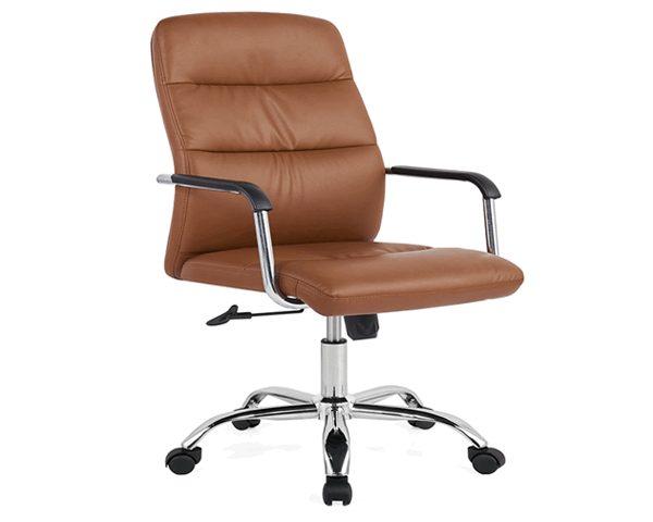 FAUTEUIL DOSSIER BAS PU 8053L NOIR