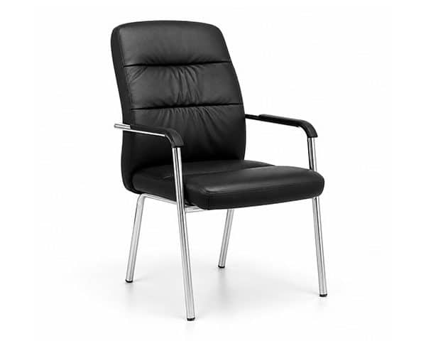 FAUTEUIL VISITEUR PU 8053V NOIR