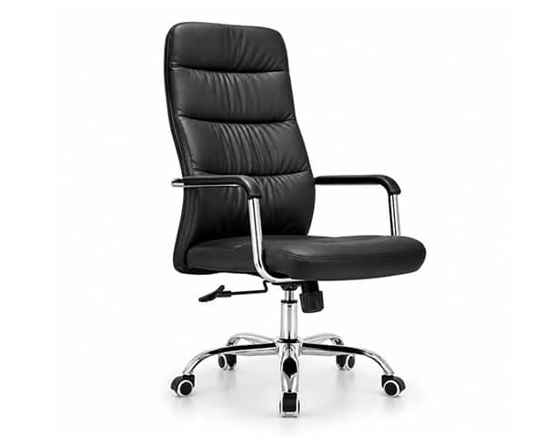 FAUTEUIL DOSSIER HAUT PU 8053H NOIR