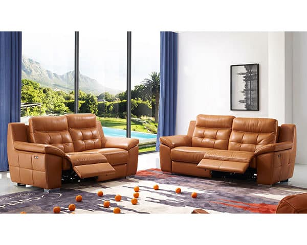 SALON CUIR 7 PLACES SE-660 COULEUR A0252 CAMEL