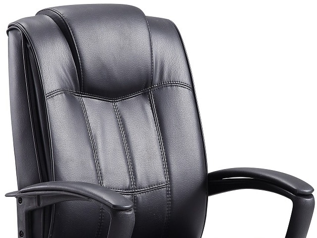 FAUTEUIL DOSSIER BAS PU 629L NOIR