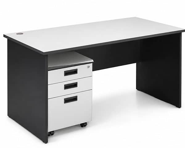 TABLE SECRETAIRE BD 1275 (1200*750*750) COULEUR GRIS TF-004/BLACK