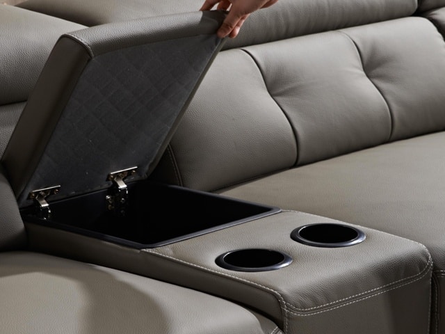 SALON CUIR 6 PLACES ANGLE FM382 RYDELL CLR MARRON FONCE LA04