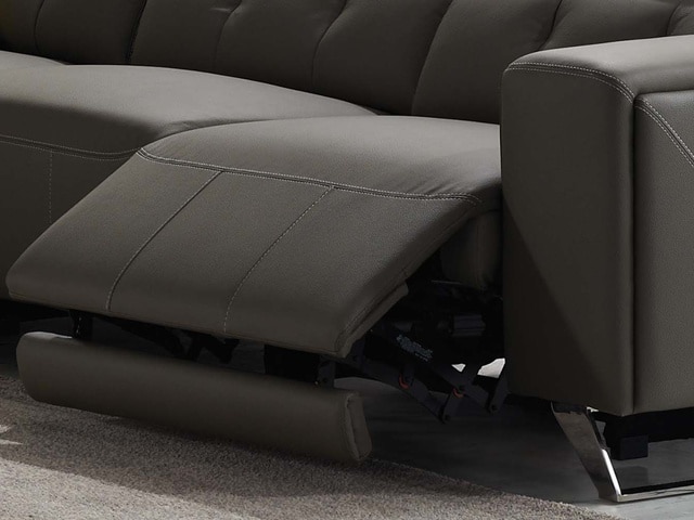 SALON CUIR 6 PLACES ANGLE FM382 RYDELL CLR MARRON FONCE LA04