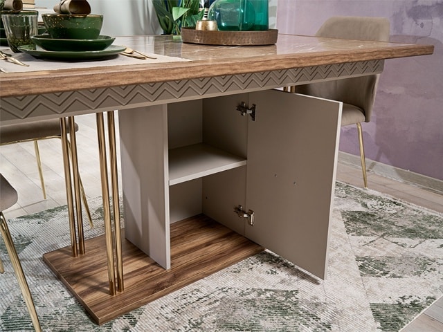 MEUBLE TV ELSA 210*44*180 +TABLE A MANGER 6 PLACES+BUFFET