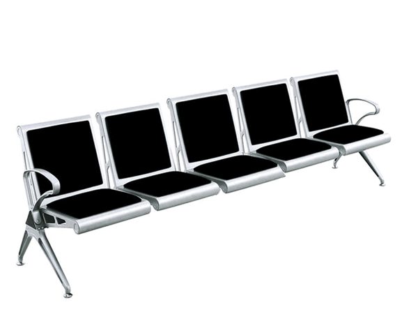 BANQUETTE 5 PLACES PU EM-5-H NOIRE