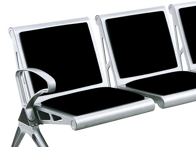 BANQUETTE 5 PLACES PU EM-5-H NOIRE