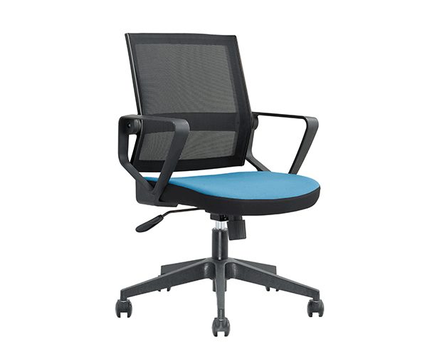 CHAISE SECRETAIRE A MAILLE D1-698BB BLEUE/NOIRE 57*62*100